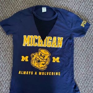 VS PINK Michigan Wolverines Tee